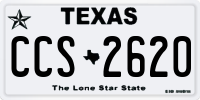 TX license plate CCS2620