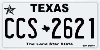 TX license plate CCS2621
