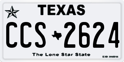 TX license plate CCS2624