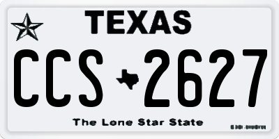 TX license plate CCS2627