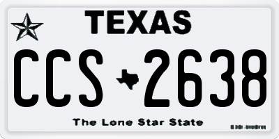 TX license plate CCS2638