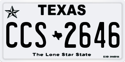 TX license plate CCS2646