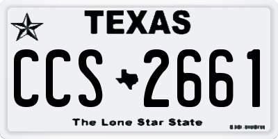 TX license plate CCS2661