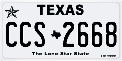 TX license plate CCS2668