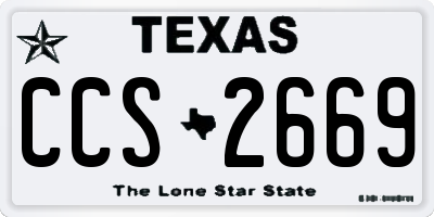 TX license plate CCS2669
