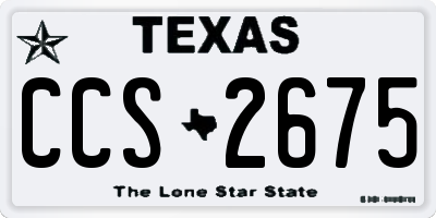 TX license plate CCS2675