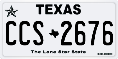 TX license plate CCS2676