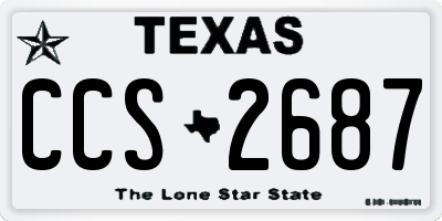 TX license plate CCS2687