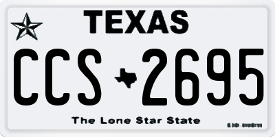 TX license plate CCS2695