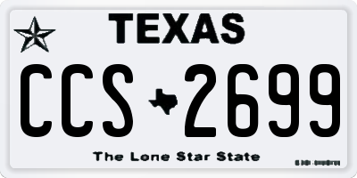TX license plate CCS2699