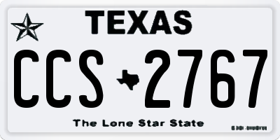 TX license plate CCS2767