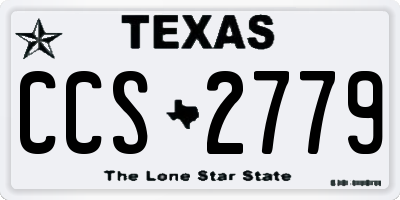TX license plate CCS2779