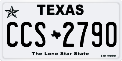 TX license plate CCS2790