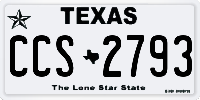 TX license plate CCS2793