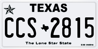 TX license plate CCS2815