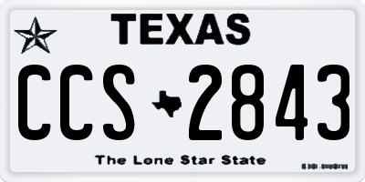 TX license plate CCS2843