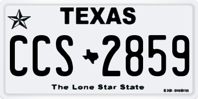 TX license plate CCS2859
