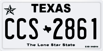 TX license plate CCS2861