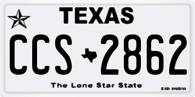 TX license plate CCS2862