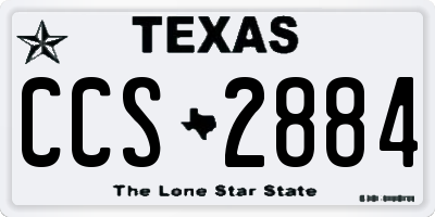 TX license plate CCS2884