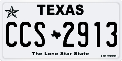 TX license plate CCS2913