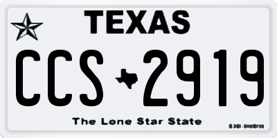 TX license plate CCS2919