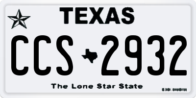 TX license plate CCS2932