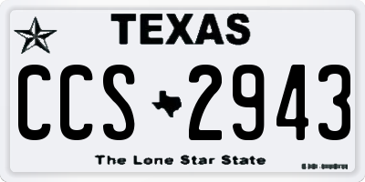 TX license plate CCS2943