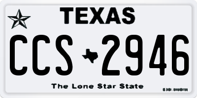TX license plate CCS2946