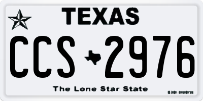 TX license plate CCS2976