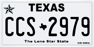 TX license plate CCS2979