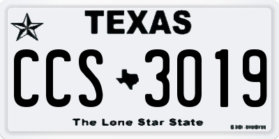 TX license plate CCS3019