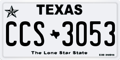 TX license plate CCS3053