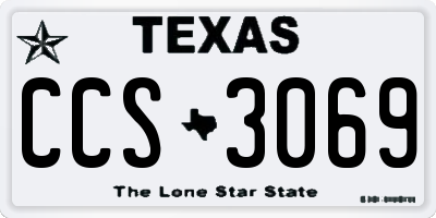 TX license plate CCS3069