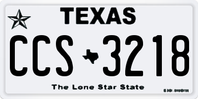 TX license plate CCS3218