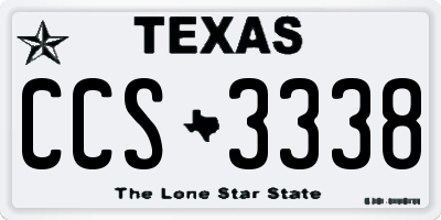TX license plate CCS3338