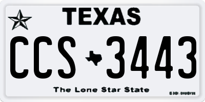 TX license plate CCS3443