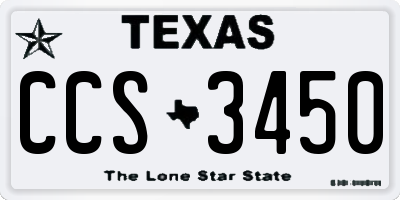TX license plate CCS3450