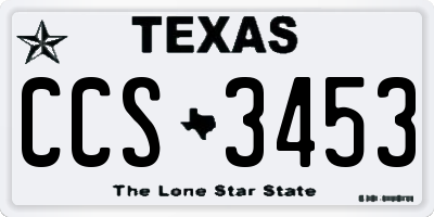 TX license plate CCS3453