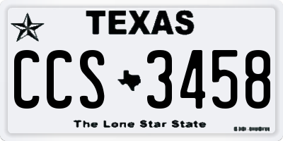 TX license plate CCS3458