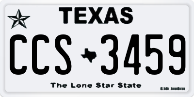 TX license plate CCS3459