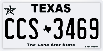 TX license plate CCS3469