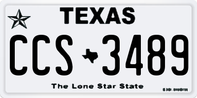 TX license plate CCS3489