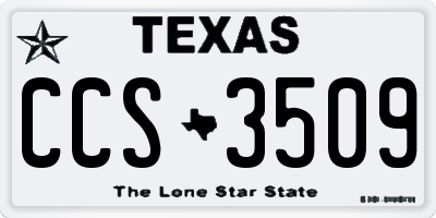 TX license plate CCS3509
