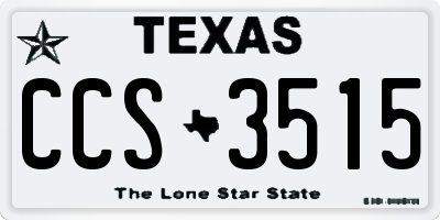 TX license plate CCS3515