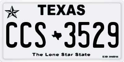 TX license plate CCS3529