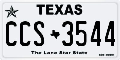 TX license plate CCS3544