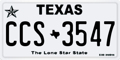 TX license plate CCS3547