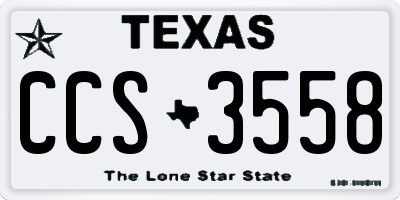 TX license plate CCS3558