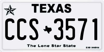 TX license plate CCS3571